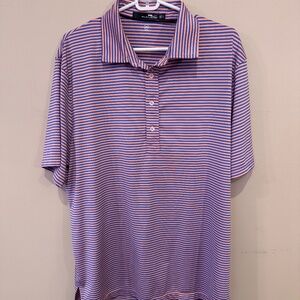 ❤️❤️ 3/$25 Men striped polo shirt by Ralph Lauren/ Trump National Golf Club